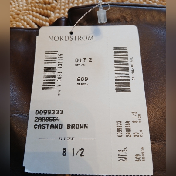 Nordstrom Brown Leather Gloves - Picture 2 of 2